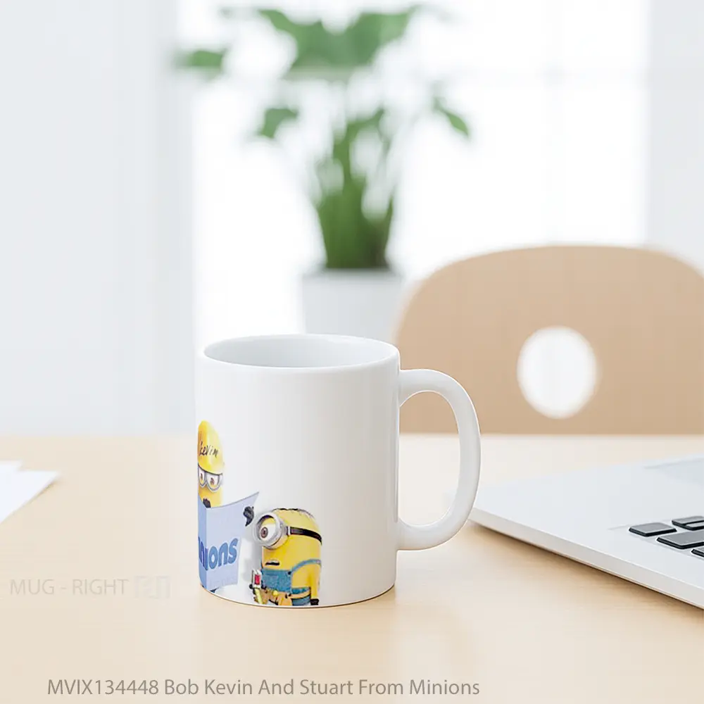 Mug Bob Kevin And Stuart From Minions Gelas Kartun - All-side / Desain