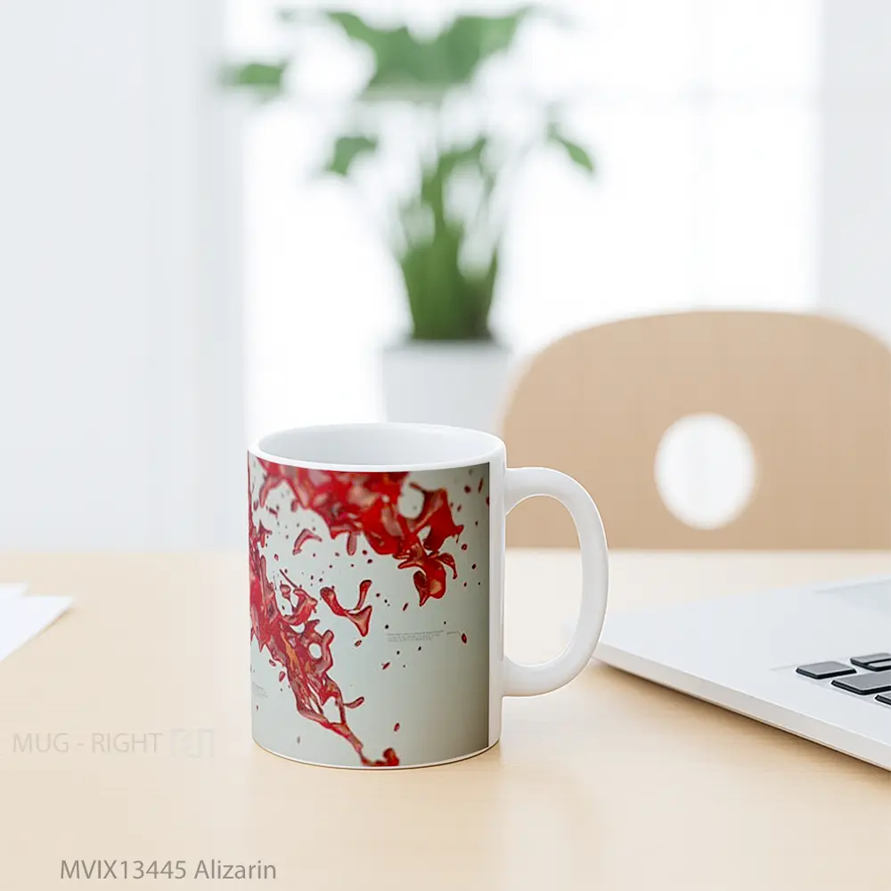 Mug Alizarin Gelas Keramik Unik - All-side / Desain