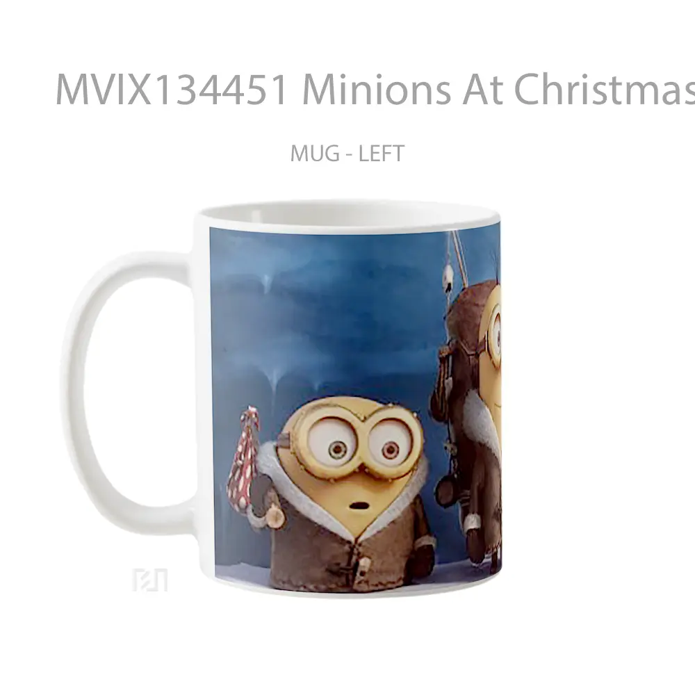 Mug Minions At Christmas Gelas Kartun - All-side / Desain