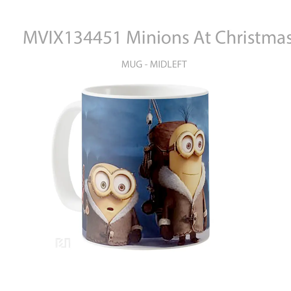Mug Minions At Christmas Gelas Kartun - All-side / Desain