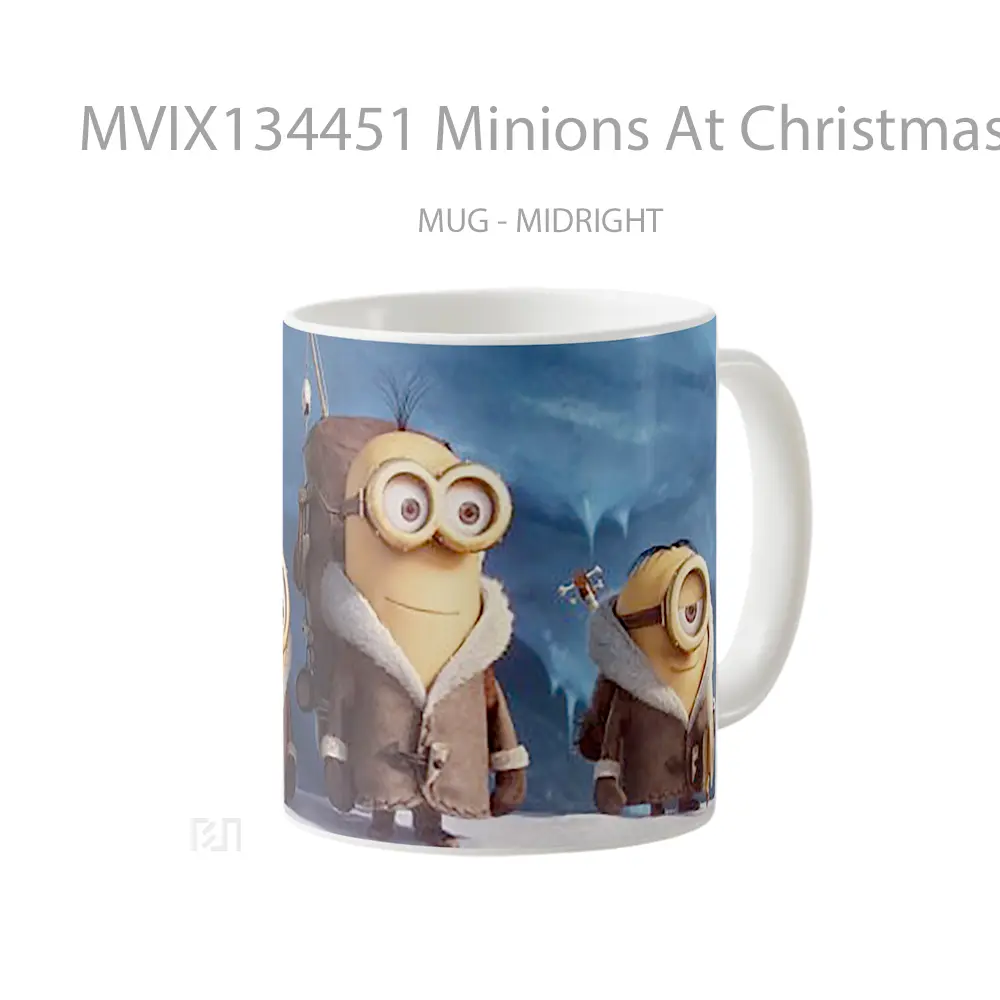 Mug Minions At Christmas Gelas Kartun - All-side / Desain