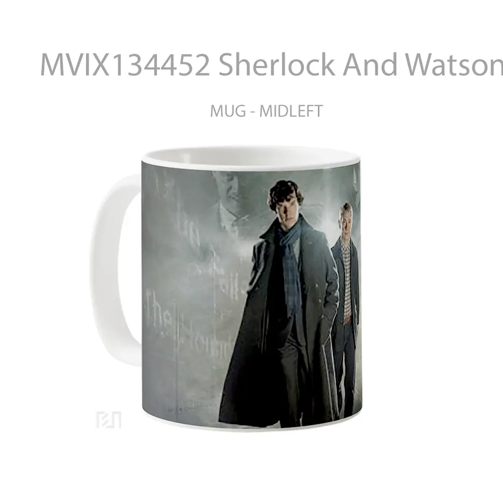 Mug Sherlock And Watson Gelas Keramik Unik - All-side / Desain