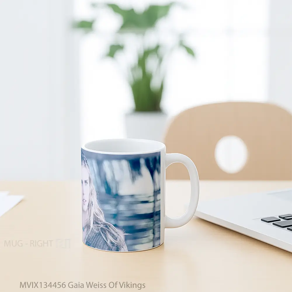 Mug Gaia Weiss Of Vikings Gelas Keramik Unik - All-side / Desain
