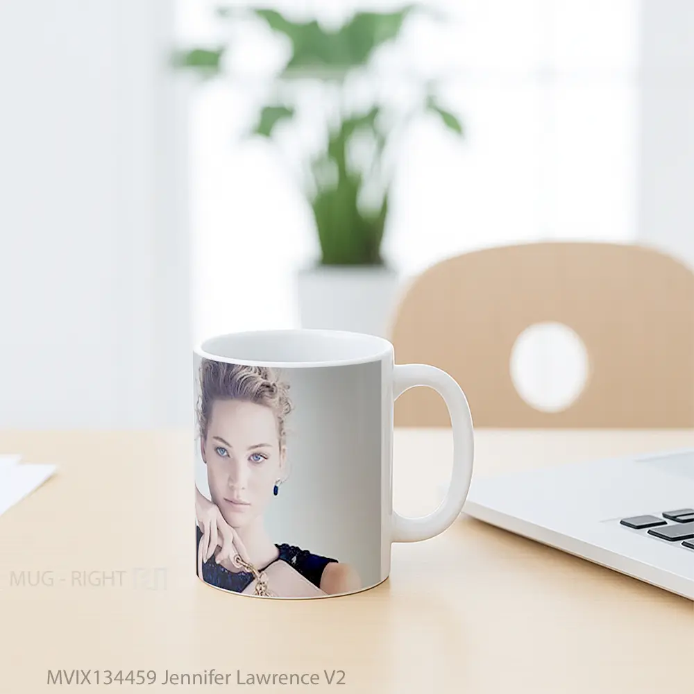 Mug Jennifer Lawrence V2 Gelas Keramik Unik - All-side / Desain