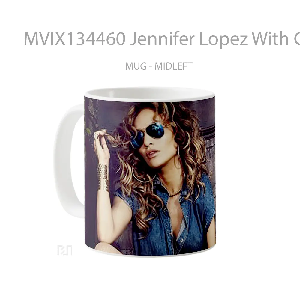 Mug Jennifer Lopez With Glasses Gelas Selebriti - All-side / Desain