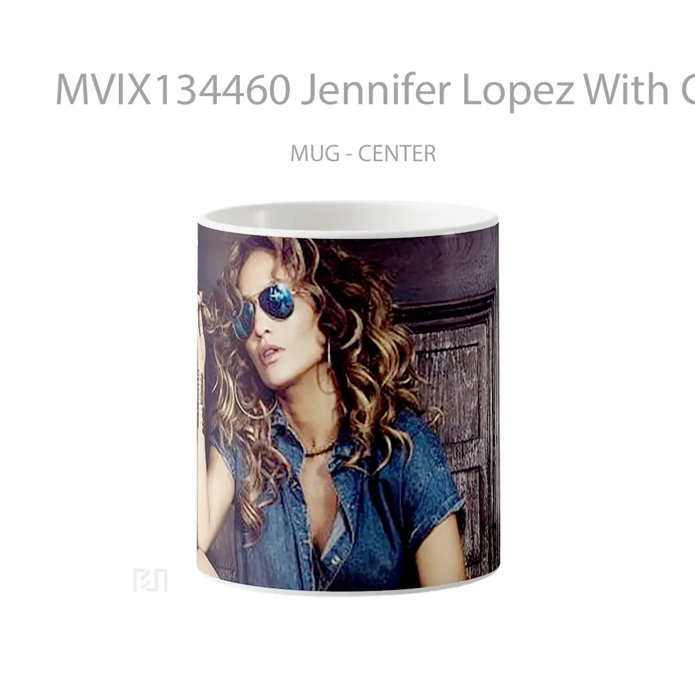 Mug Jennifer Lopez With Glasses Gelas Selebriti