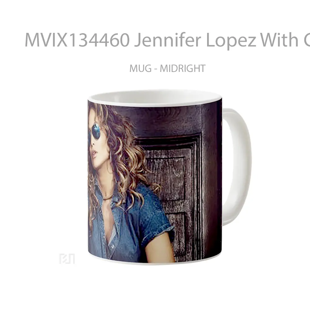 Mug Jennifer Lopez With Glasses Gelas Selebriti - All-side / Desain