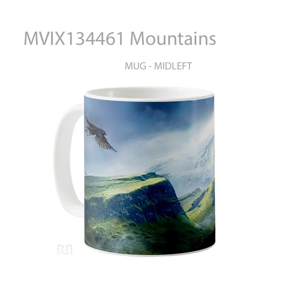 Mug Mountains Gelas Pemandangan Alam - All-side / Desain