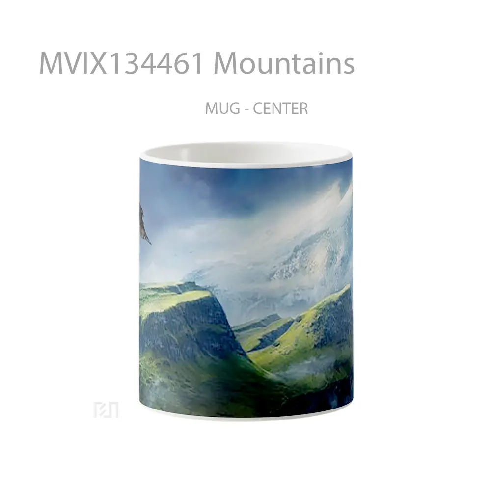 Mug Keramik Premium SNI - Mug Mountains Gelas Pemandangan Alam