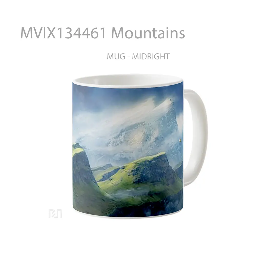Mug Mountains Gelas Pemandangan Alam - All-side / Desain