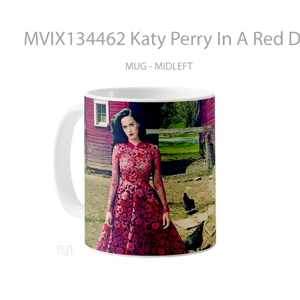 Mug Katy Perry In A Red Dress Gelas Keramik Unik - All-side / Desain