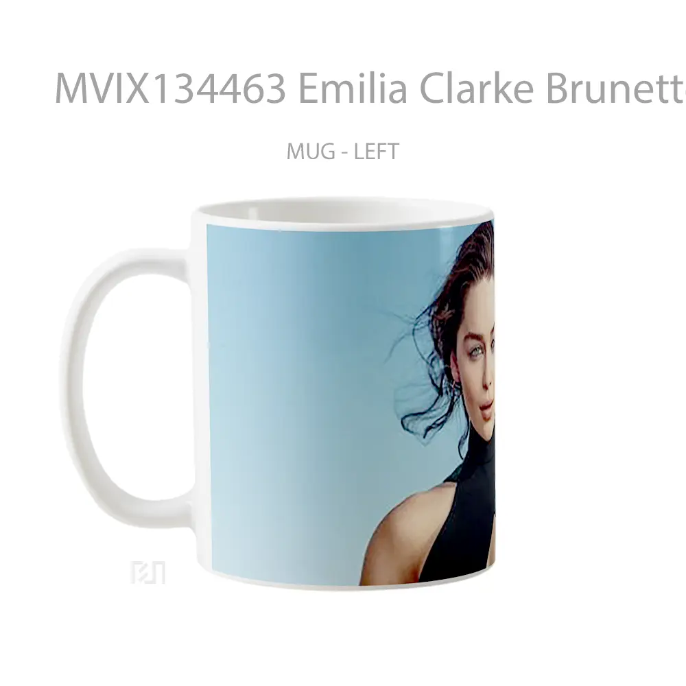 Mug Emilia Clarke Brunette Gelas Keramik Unik - All-side / Desain