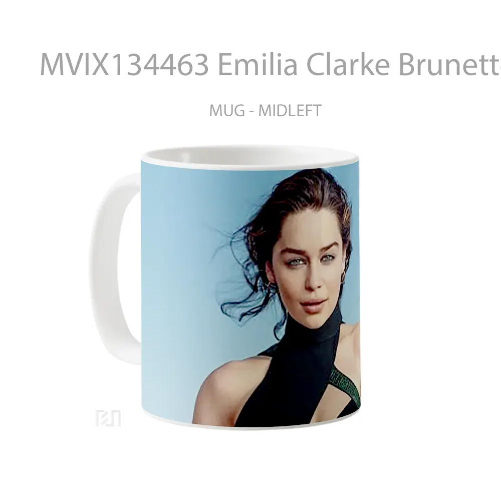 Mug Emilia Clarke Brunette Gelas Keramik Unik - All-side / Desain