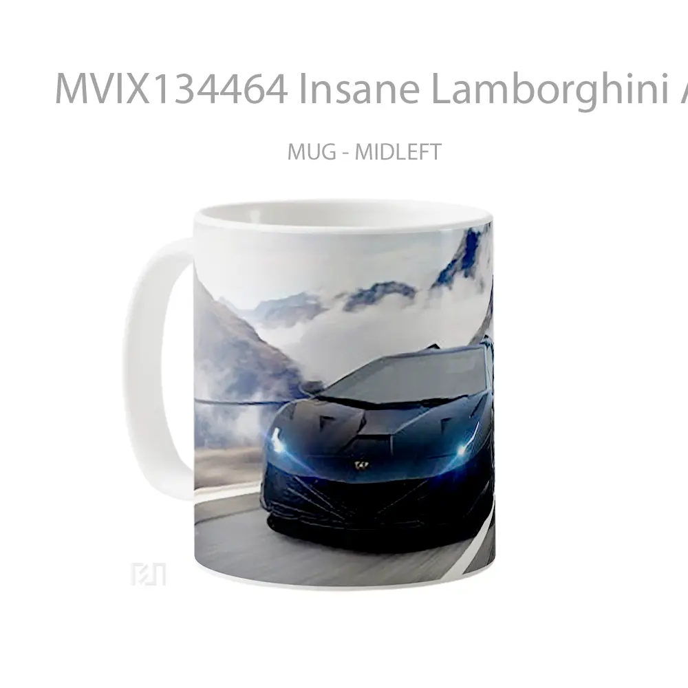 Mug Insane Lamborghini Aventador Cangkir Mobil - All-side / Desain