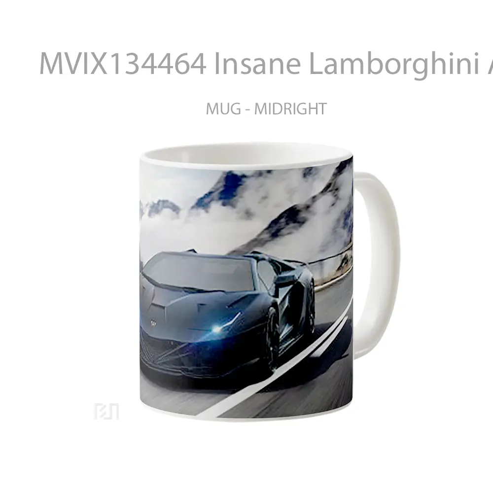 Mug Insane Lamborghini Aventador Cangkir Mobil - All-side / Desain