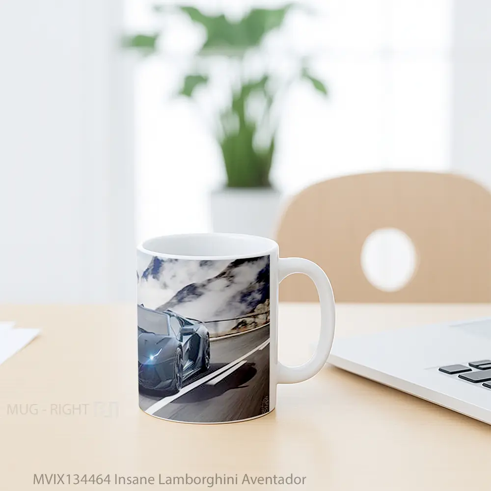 Mug Insane Lamborghini Aventador Cangkir Mobil - All-side / Desain