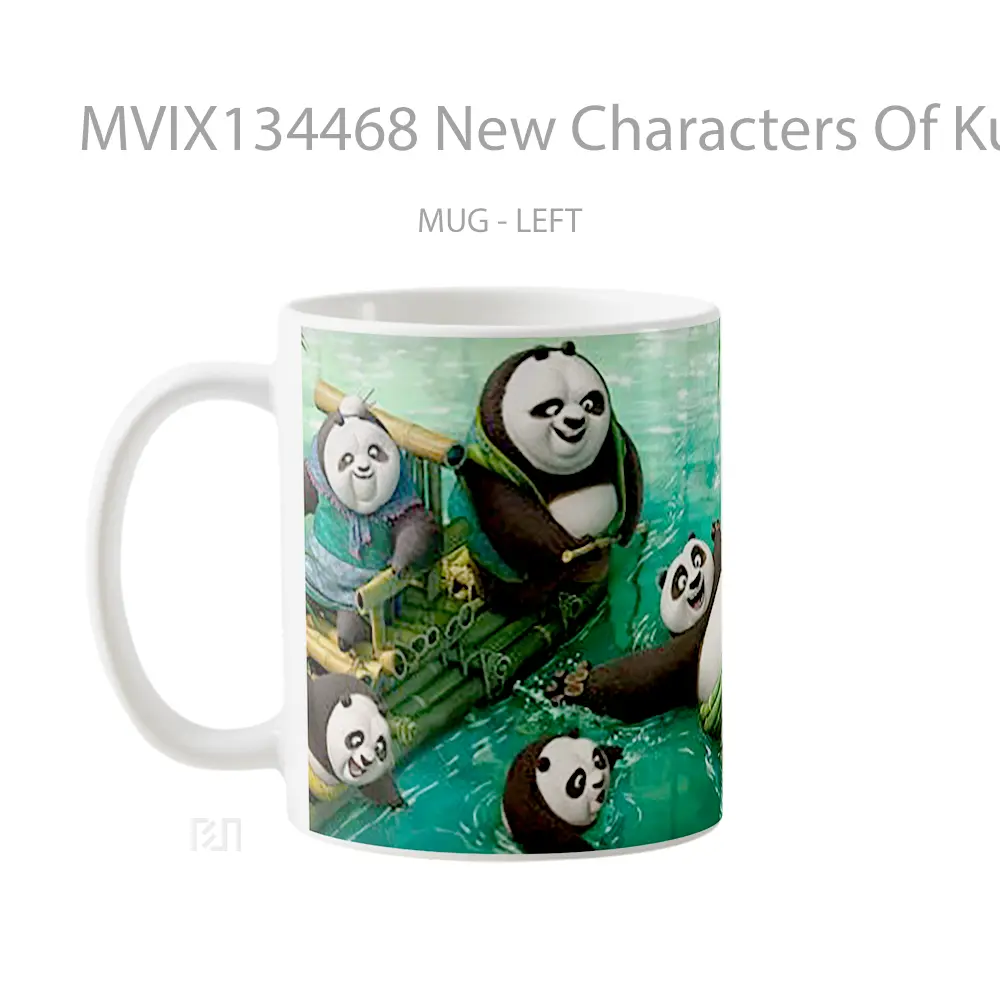 Mug New Characters Of Kung Fu Panda 3 Gelas Hewan Lucu - All-side / Desain