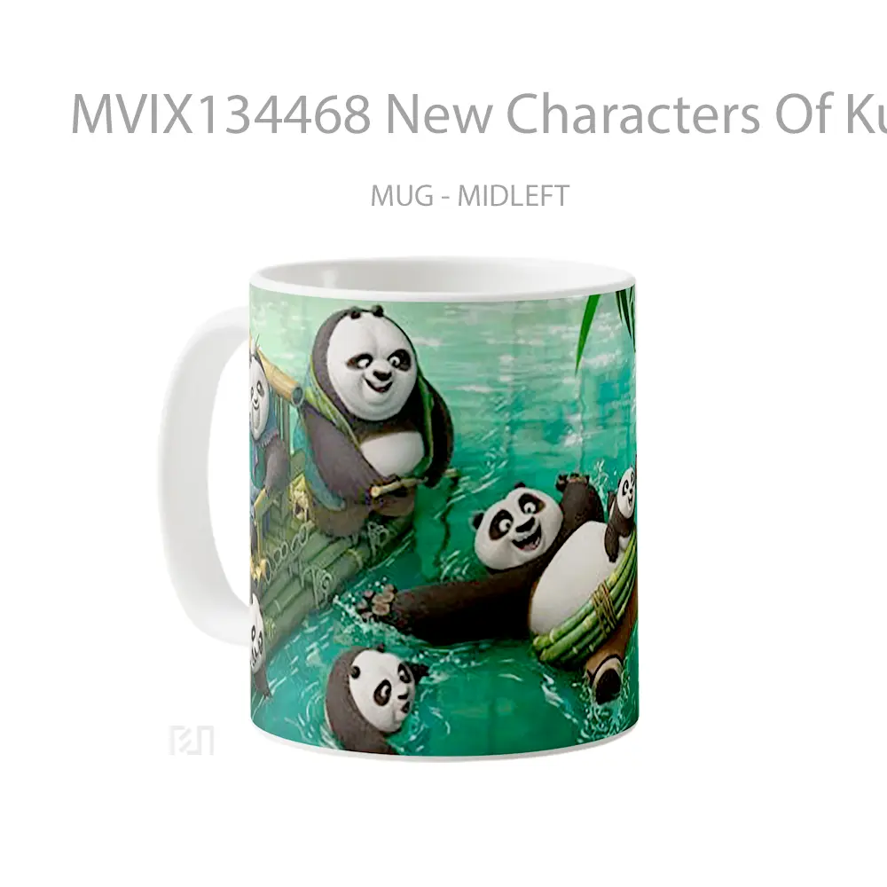 Mug New Characters Of Kung Fu Panda 3 Gelas Hewan Lucu - All-side / Desain