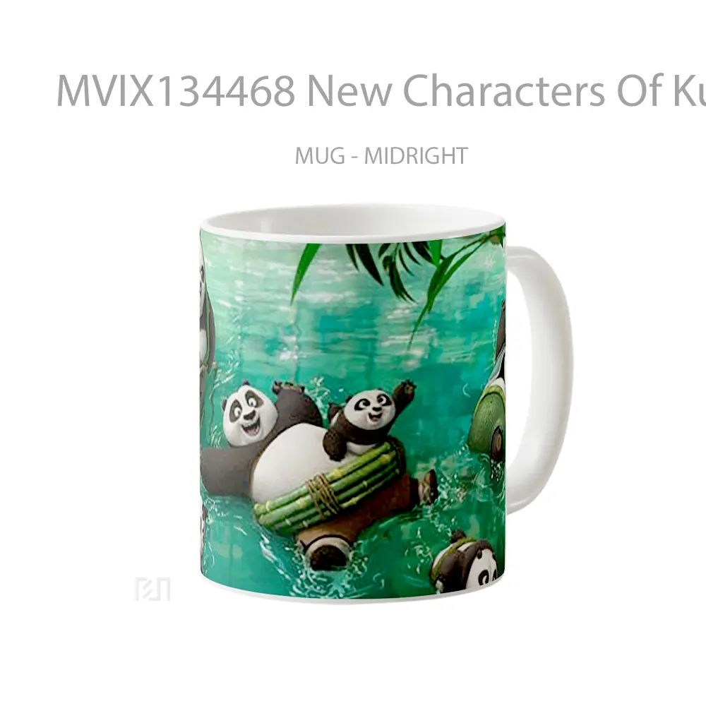 Mug New Characters Of Kung Fu Panda 3 Gelas Hewan Lucu - All-side / Desain