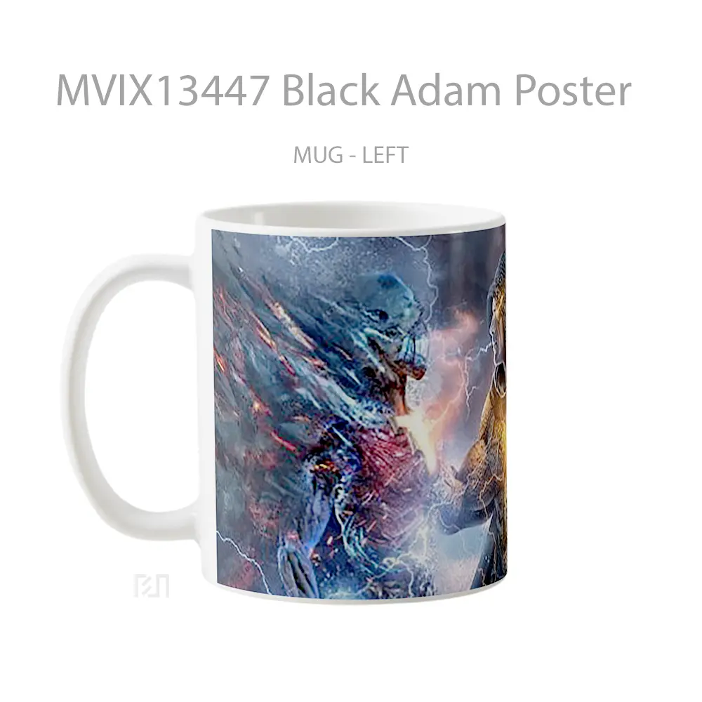 Mug Black Adam Poster Gelas Keramik Unik - All-side / Desain