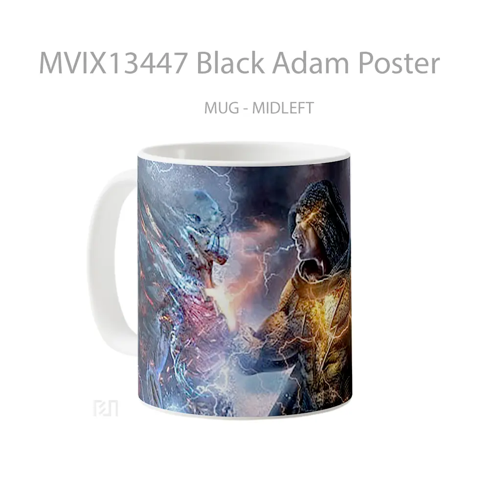 Mug Black Adam Poster Gelas Keramik Unik - All-side / Desain