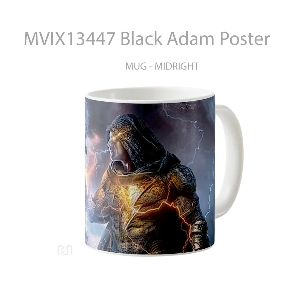 Mug Black Adam Poster Gelas Keramik Unik - All-side / Desain