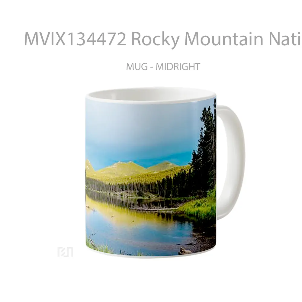Mug Rocky Mountain National Park Gelas Pemandangan Alam - All-side / Desain