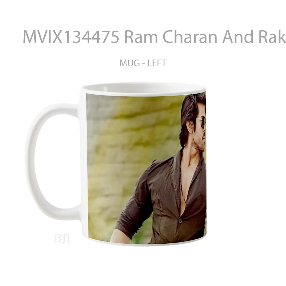 Mug Ram Charan And Rakul Preet In Bruce Lee Gelas Keramik Unik - All-side / Desain
