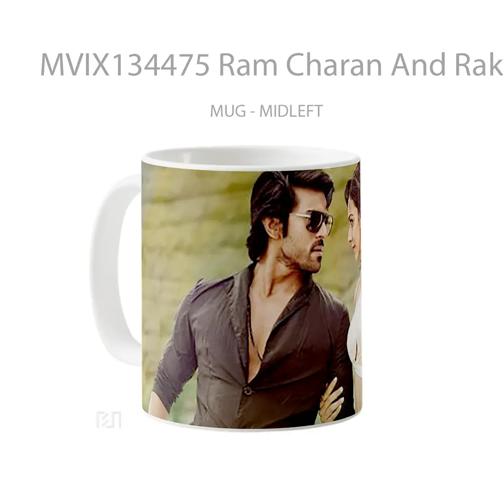 Mug Ram Charan And Rakul Preet In Bruce Lee Gelas Keramik Unik - All-side / Desain
