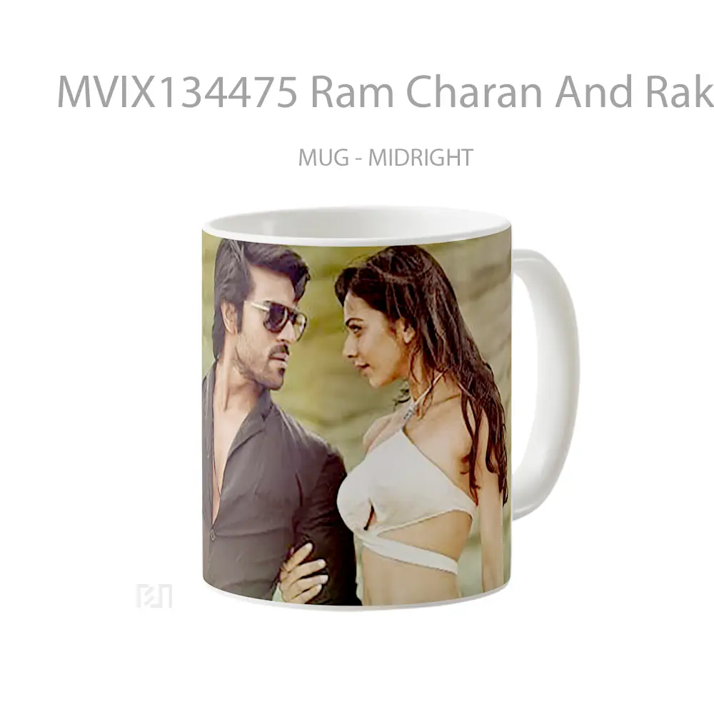 Mug Ram Charan And Rakul Preet In Bruce Lee Gelas Keramik Unik - All-side / Desain