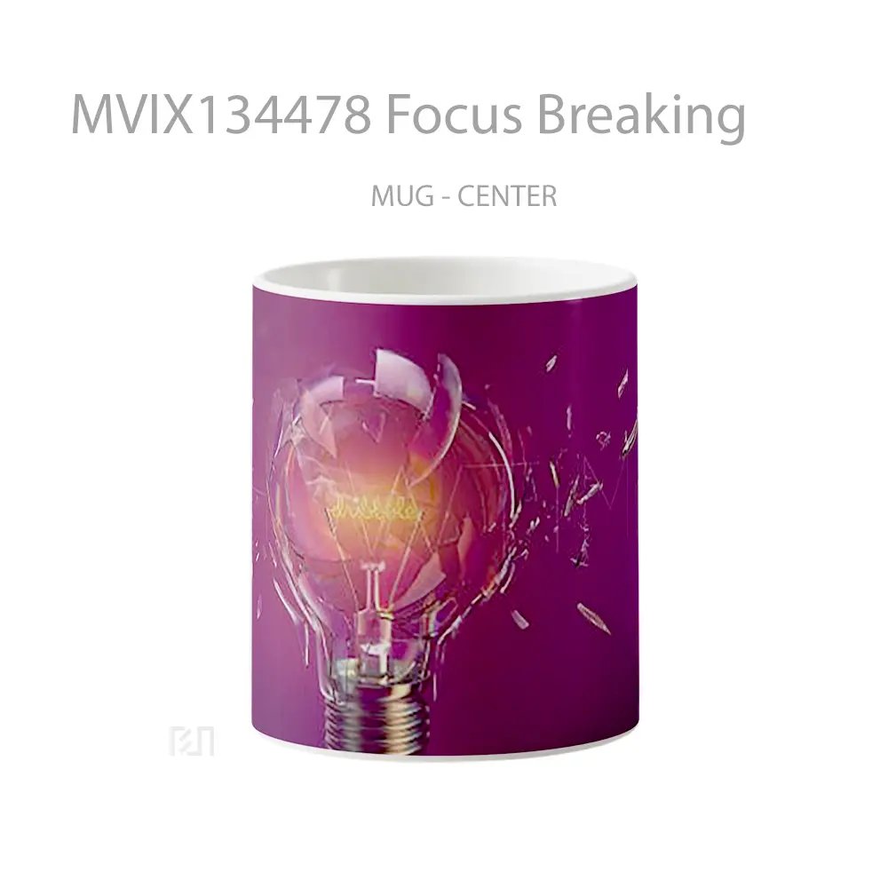 Mug Focus Breaking Gelas Keramik Unik