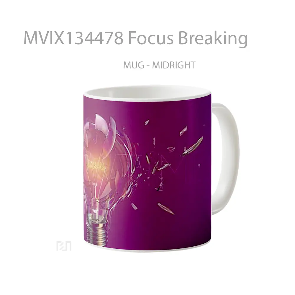 Mug Focus Breaking Gelas Keramik Unik - All-side / Desain