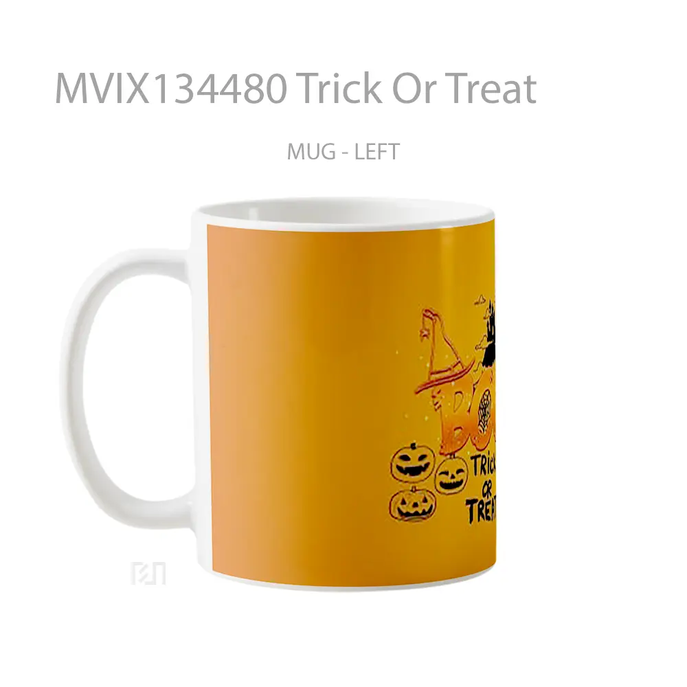 Mug Trick Or Treat Gelas Keramik Unik - All-side / Desain