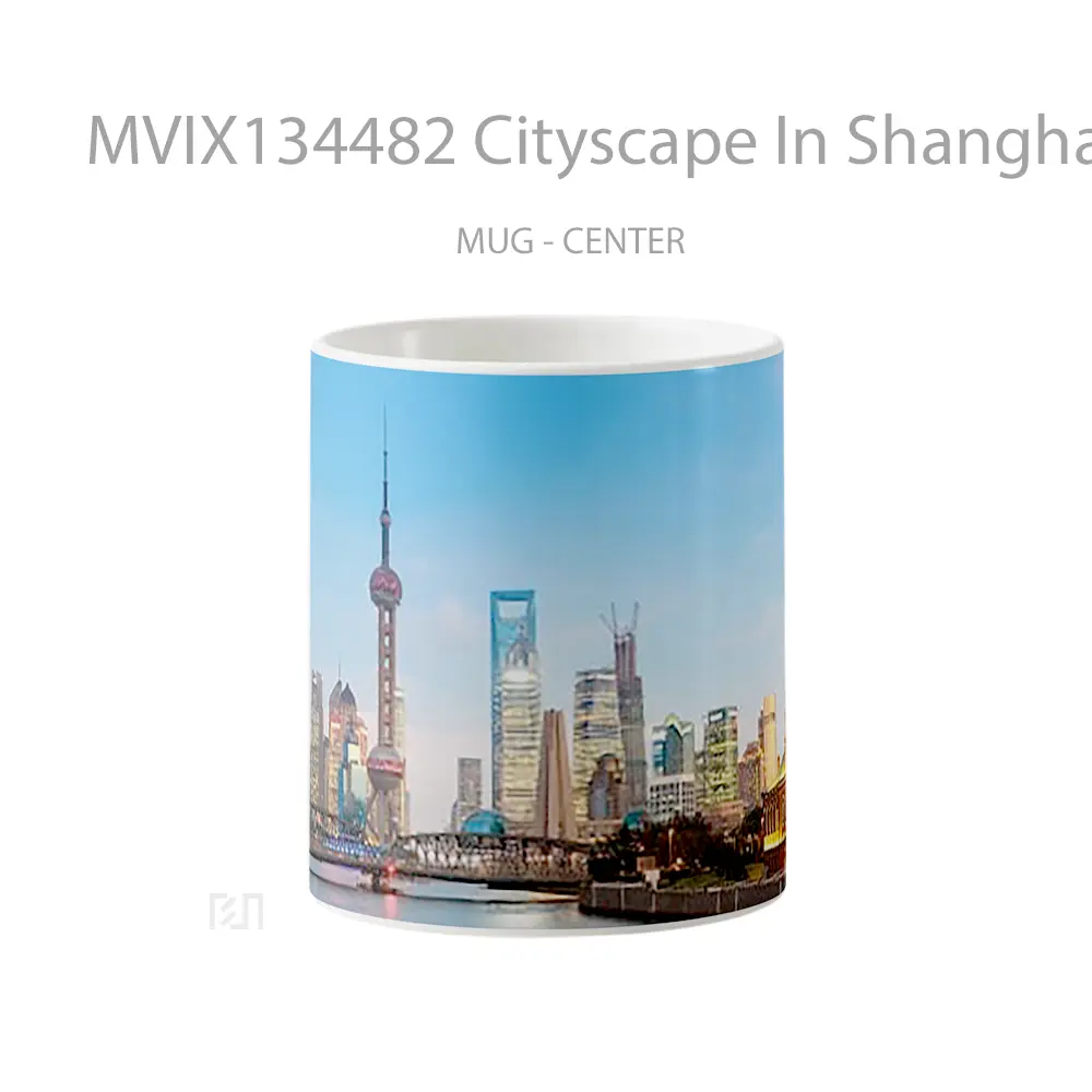 Mug Cityscape In Shanghai Gelas Keramik Unik