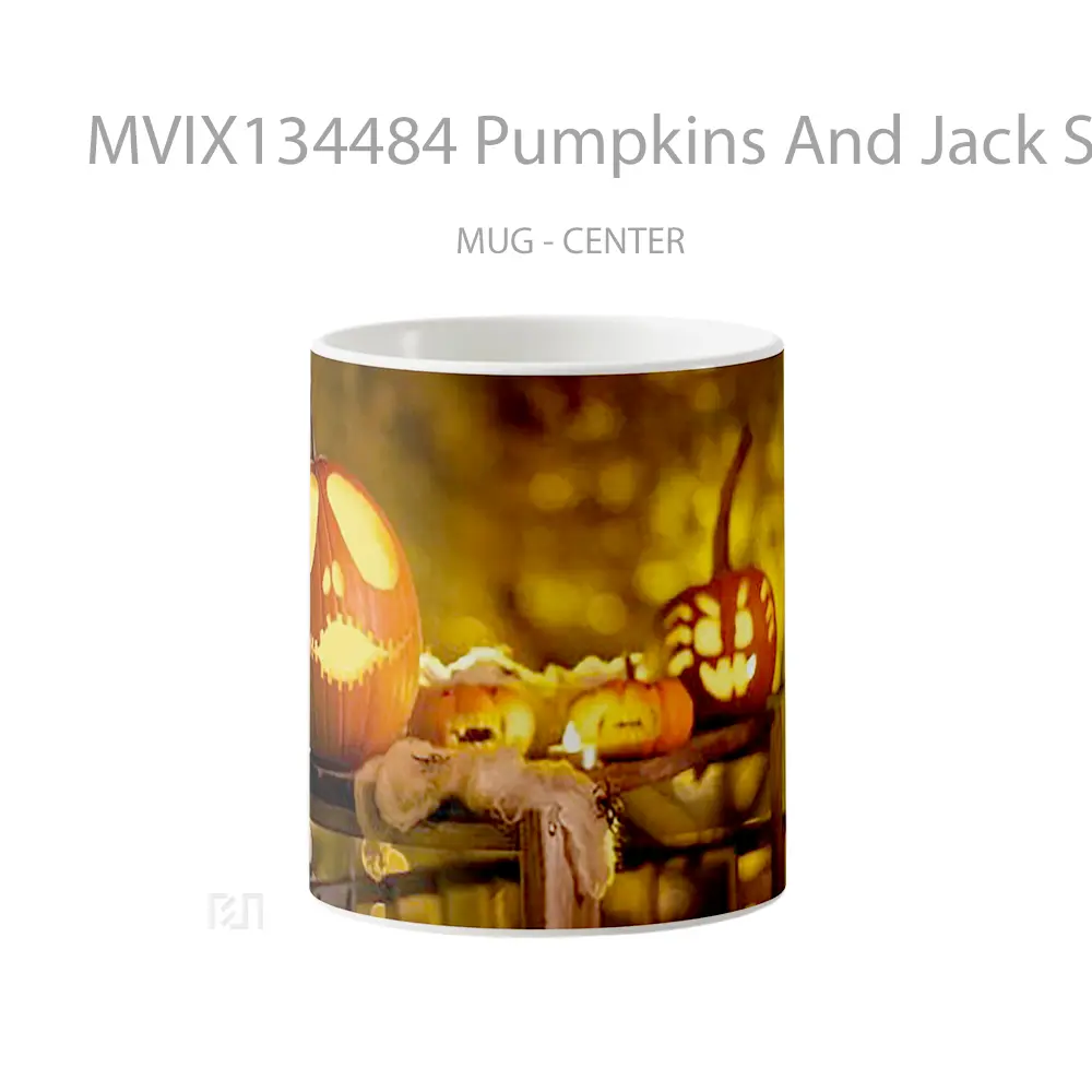 Mug Pumpkins And Jack Skellington Gelas Keramik Unik