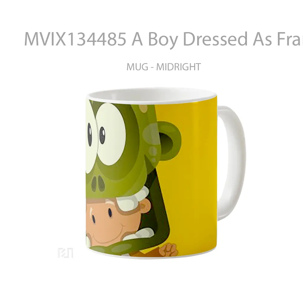 Mug A Boy Dressed As Frankenstein Gelas Keramik Unik - All-side / Desain