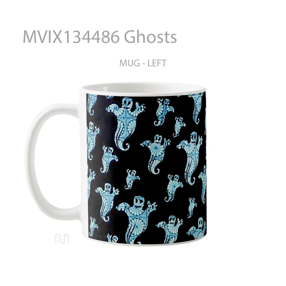 Mug Ghosts Gelas Keramik Unik - All-side / Desain