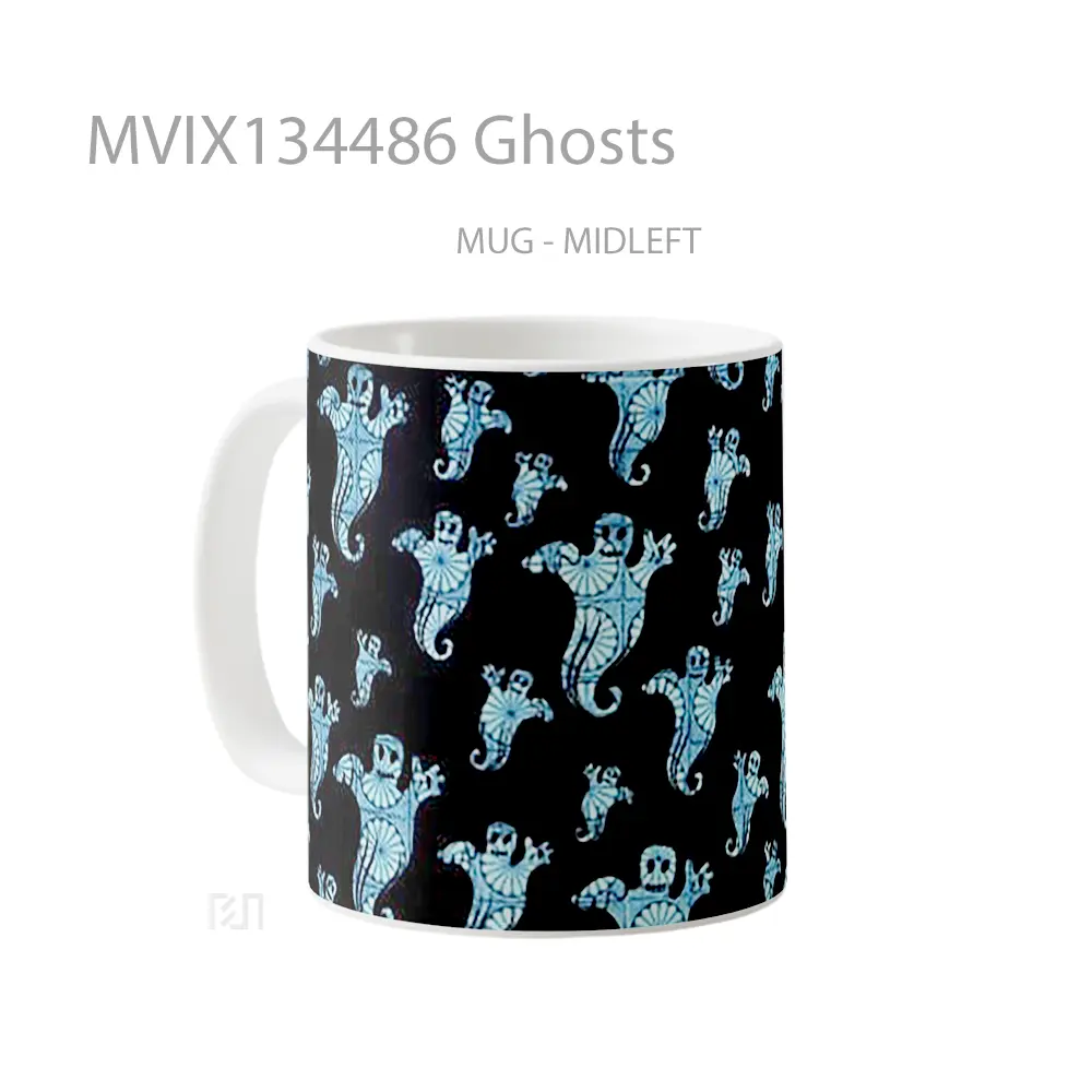 Mug Ghosts Gelas Keramik Unik - All-side / Desain