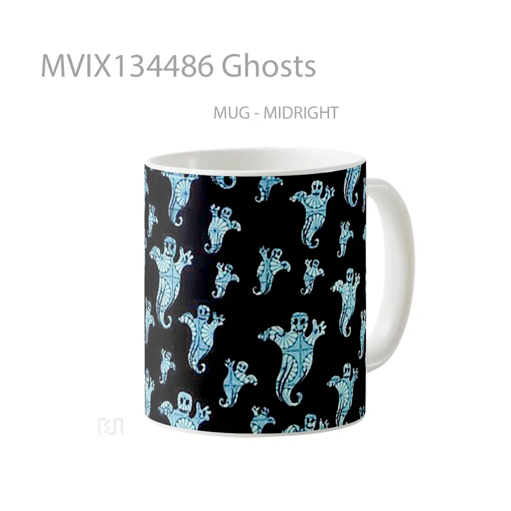 Mug Ghosts Gelas Keramik Unik - All-side / Desain