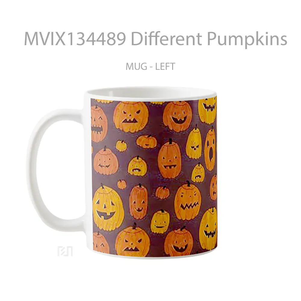 Mug Different Pumpkins Gelas Keramik Unik - All-side / Desain