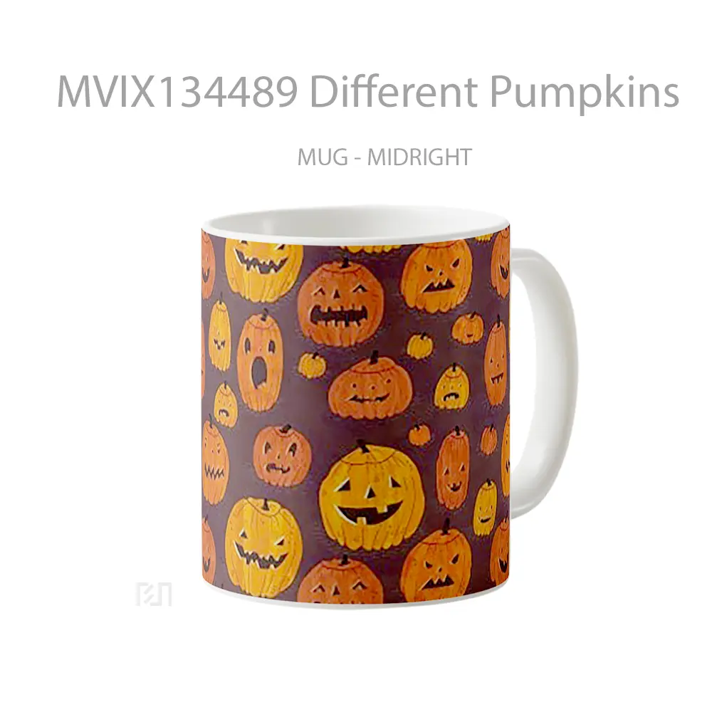 Mug Different Pumpkins Gelas Keramik Unik - All-side / Desain