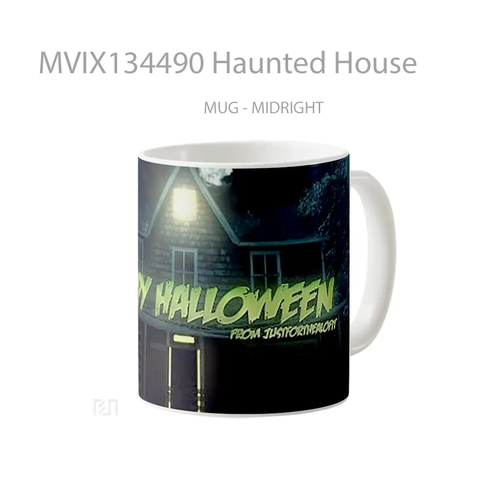 Mug Haunted House Gelas Keramik Unik - All-side / Desain