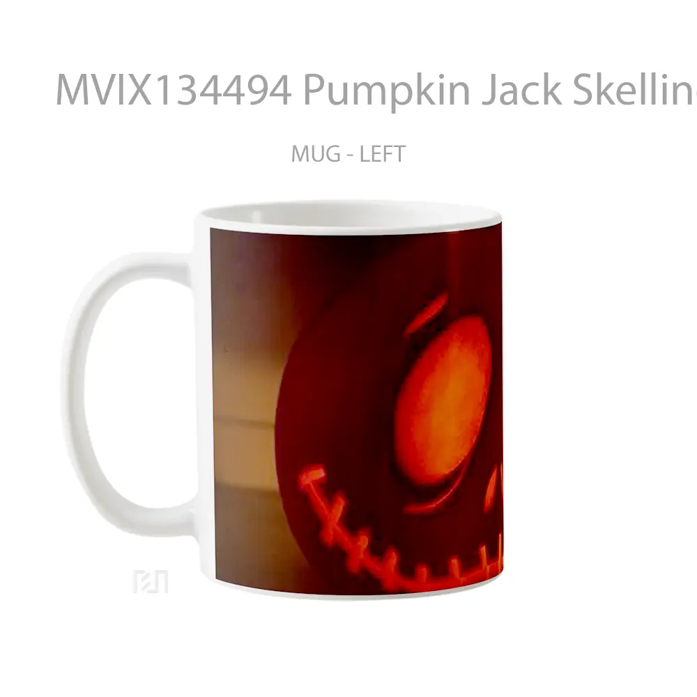 Mug Pumpkin Jack Skellington Gelas Keramik Unik - All-side / Desain