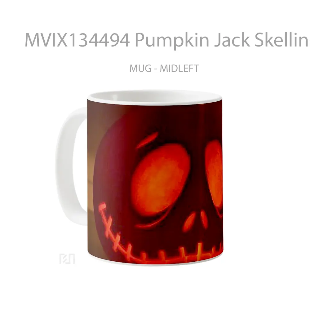 Mug Pumpkin Jack Skellington Gelas Keramik Unik - All-side / Desain