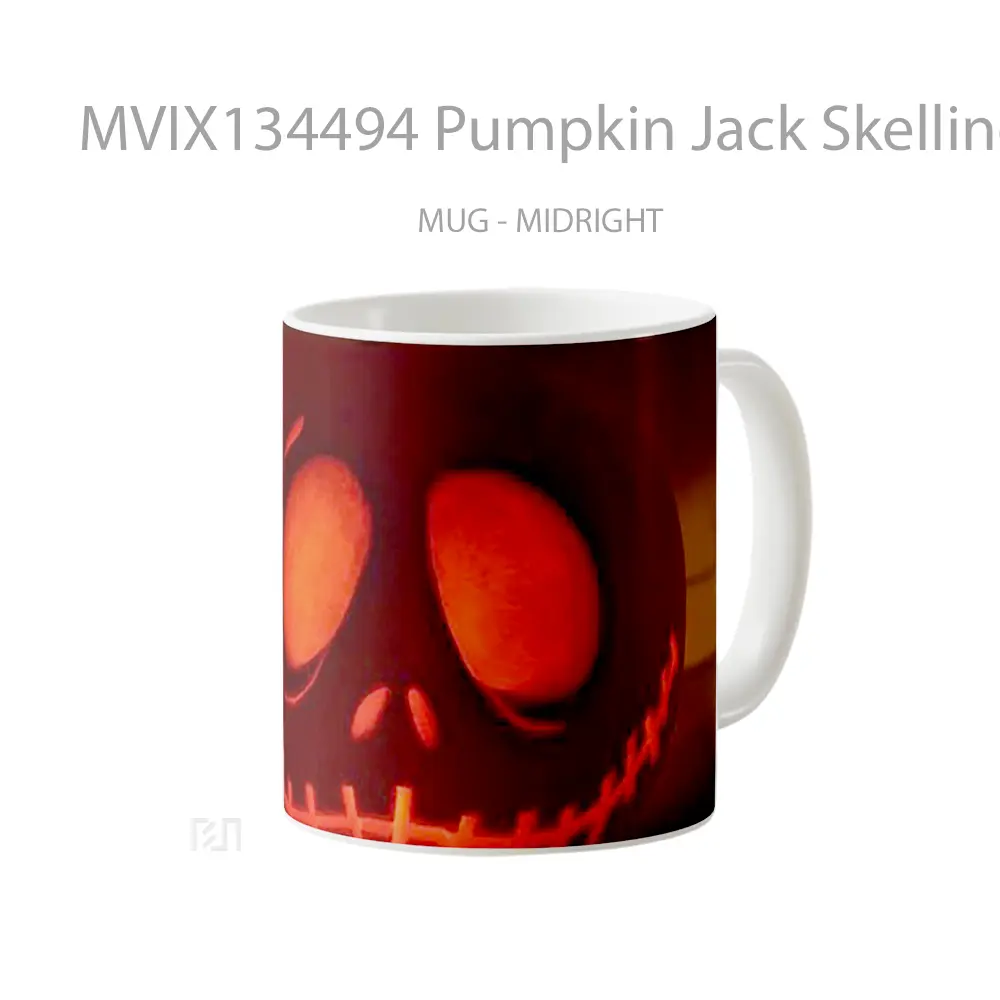 Mug Pumpkin Jack Skellington Gelas Keramik Unik - All-side / Desain