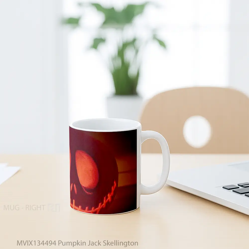 Mug Pumpkin Jack Skellington Gelas Keramik Unik - All-side / Desain