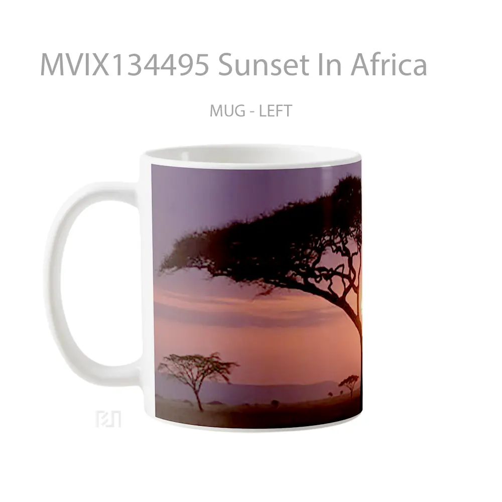 Mug Sunset In Africa Gelas Pemandangan Alam - All-side / Desain