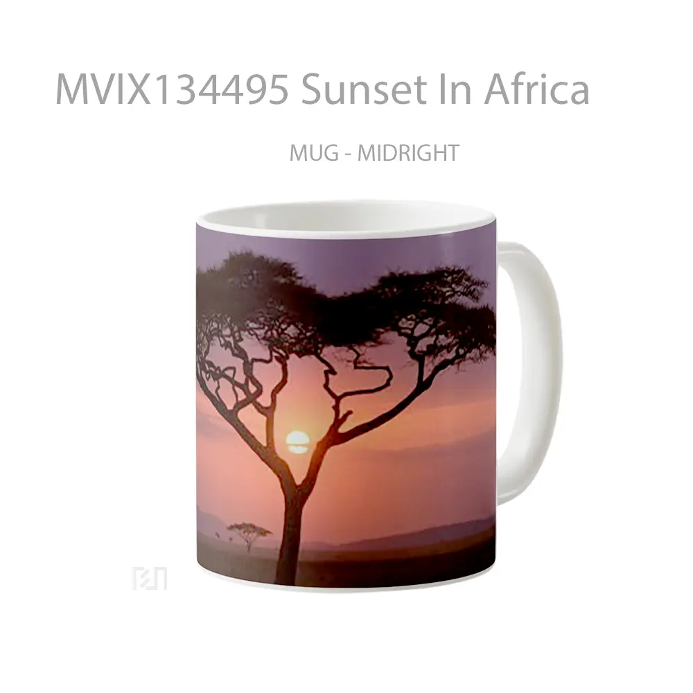 Mug Sunset In Africa Gelas Pemandangan Alam - All-side / Desain
