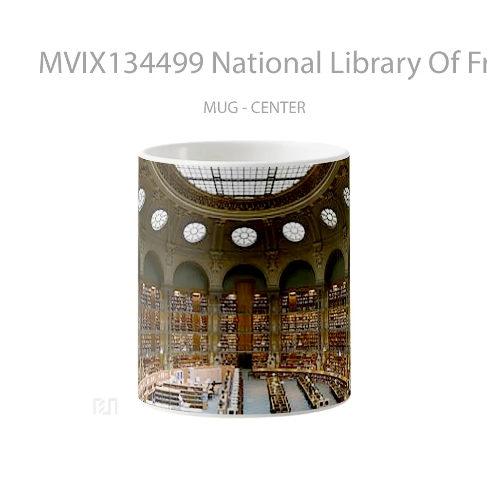 Mug National Library Of France Gelas Keramik Unik