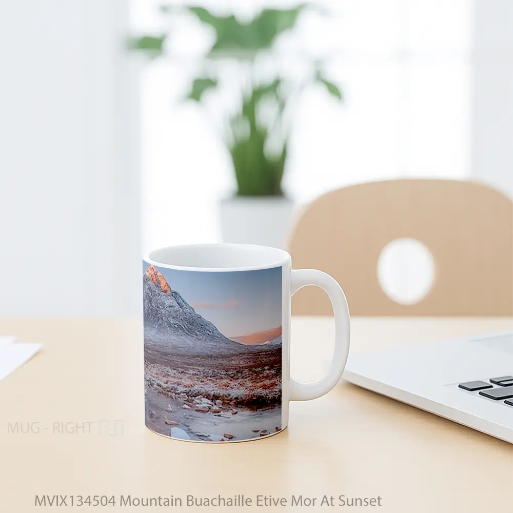 Mug Mountain Buachaille Etive Mor At Sunset Gelas Pemandangan Alam - All-side / Desain